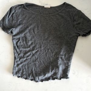 dark gray crop top